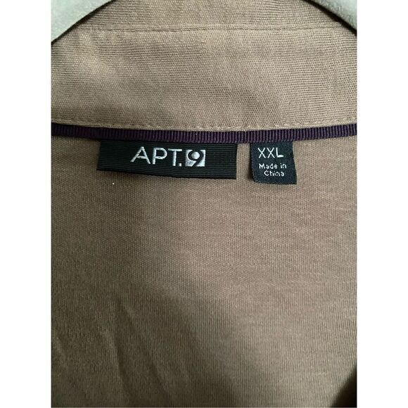 Apt. 9 men’s short sleeve ground down polo shirt size Taupe XXL - Picture 3 of 3